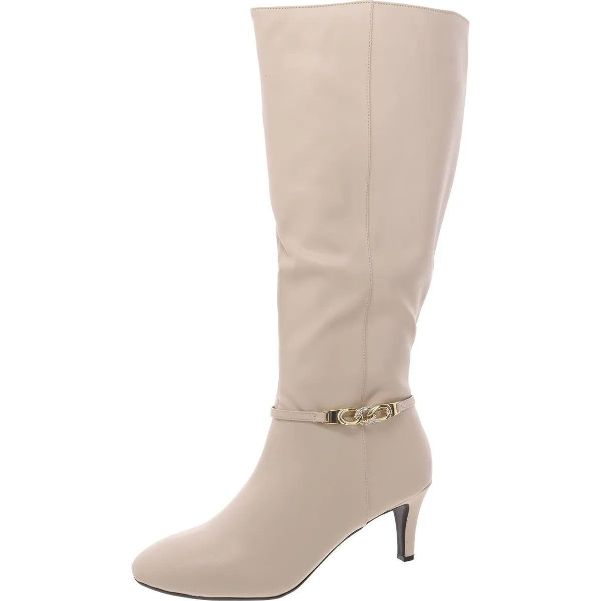 Hanna Womens Leather Tall Mid-Calf Boots