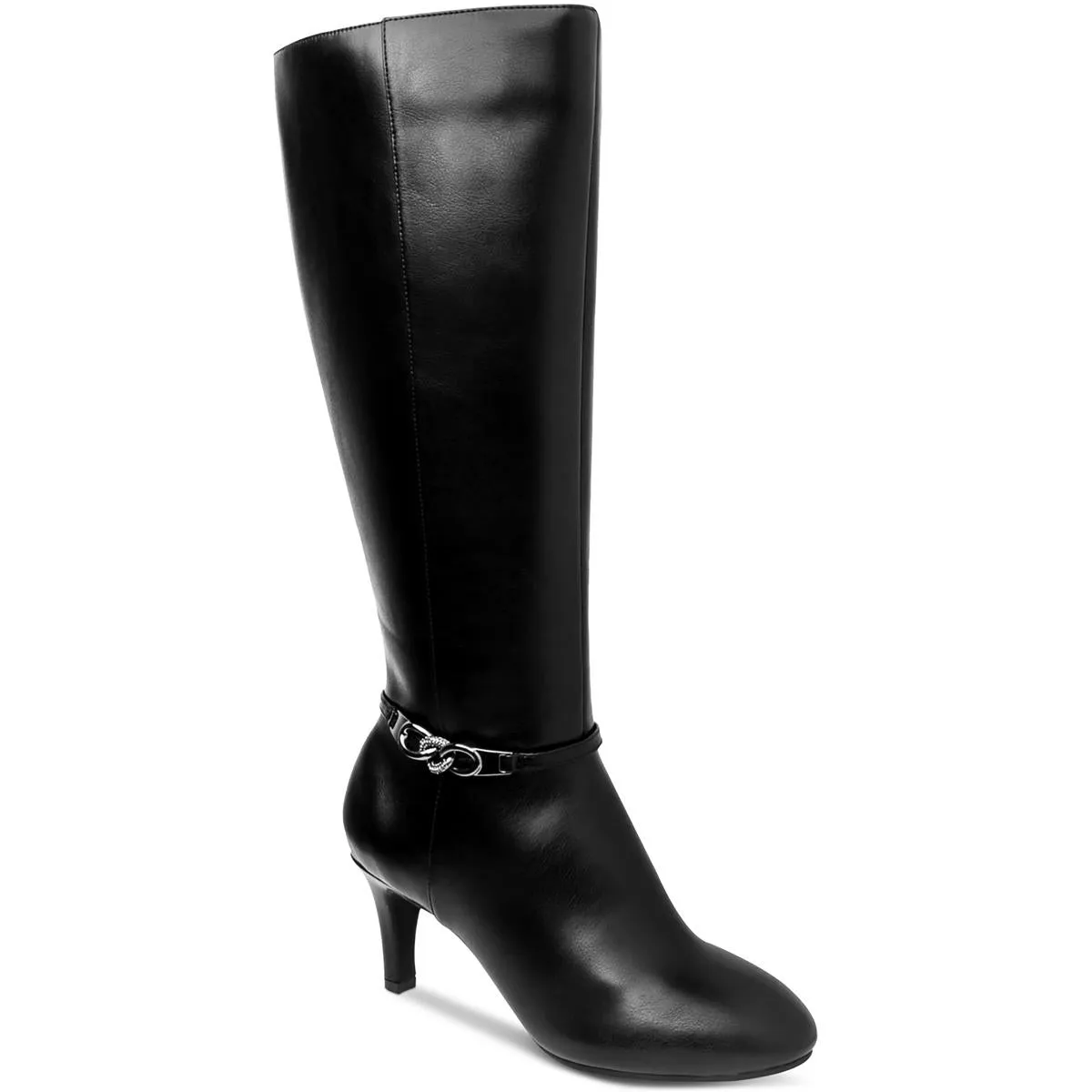 Hanna Womens Leather Tall Mid-Calf Boots