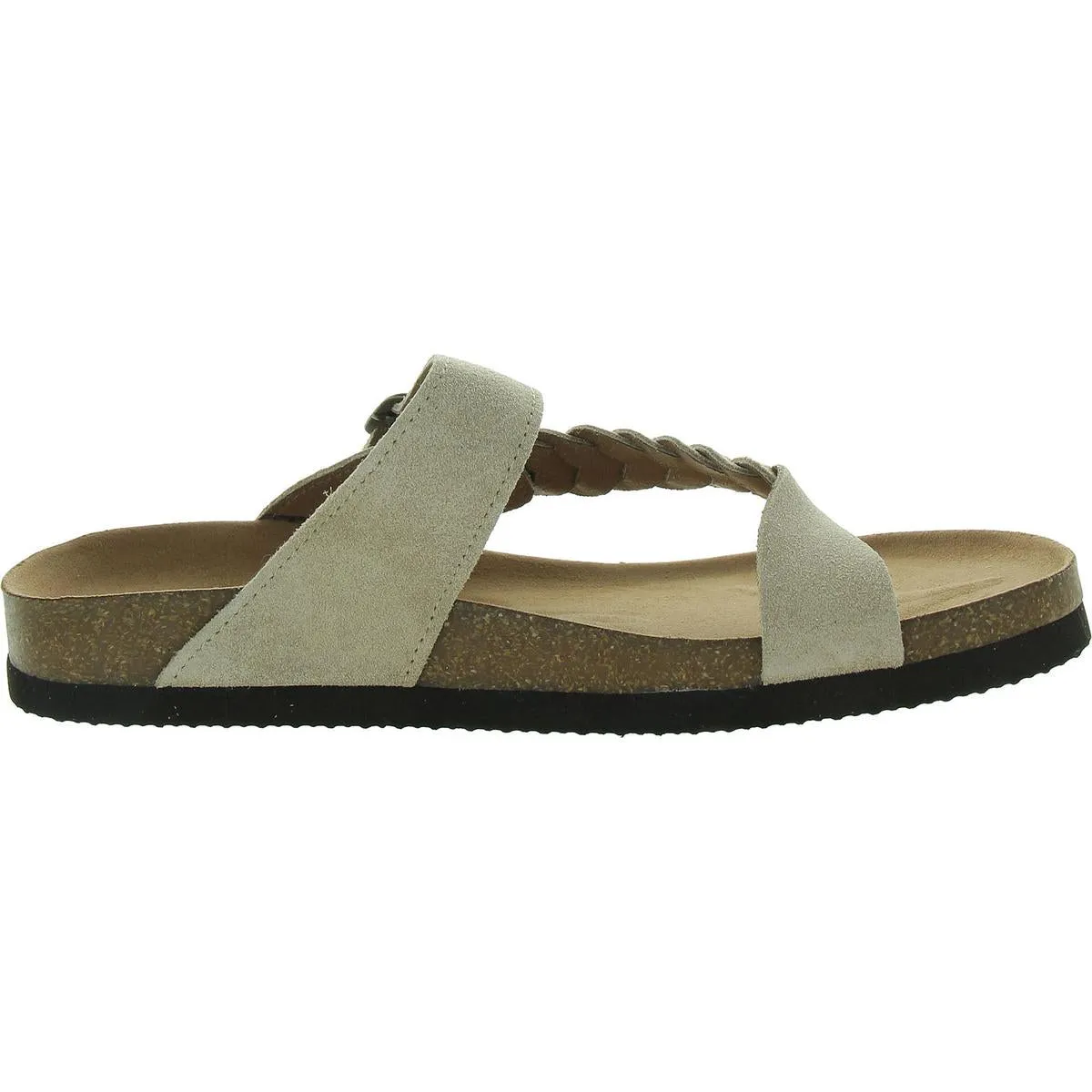 Happier Womens Toe Loop Buckle Slide Sandals