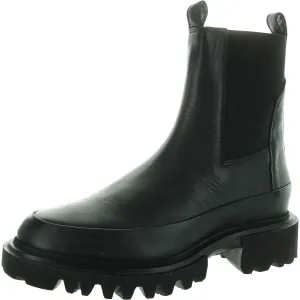Harlee Womens Mixed Media Leather Chelsea Boots