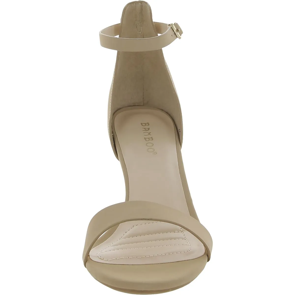 Harleen Womens Faux Leather Ankle Strap Heels