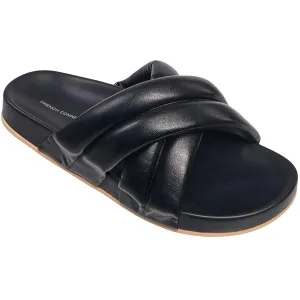 Hayden Womens Vegan Leather Footbed Slide Sandals