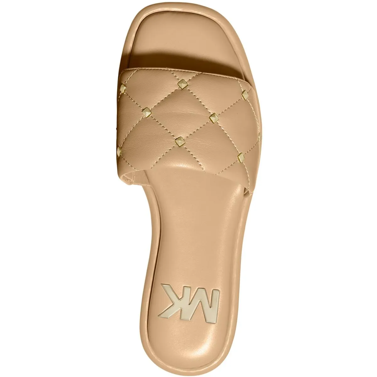 HAYWORTH SLIDE Womens Faux Leather Studded Flatform Sandals