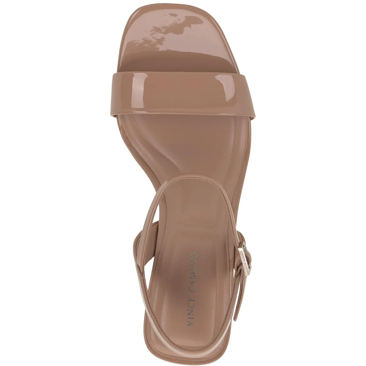 Herrican Womens Patent Leather Square Toe Heels