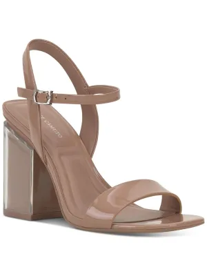 Herrican Womens Patent Leather Square Toe Heels