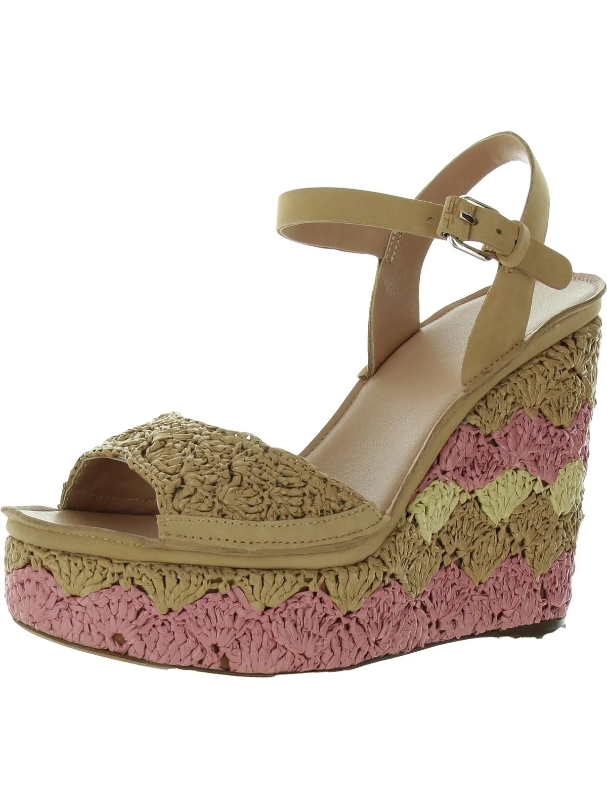 Hindy Womens Nubuck Slingback Wedge Sandals