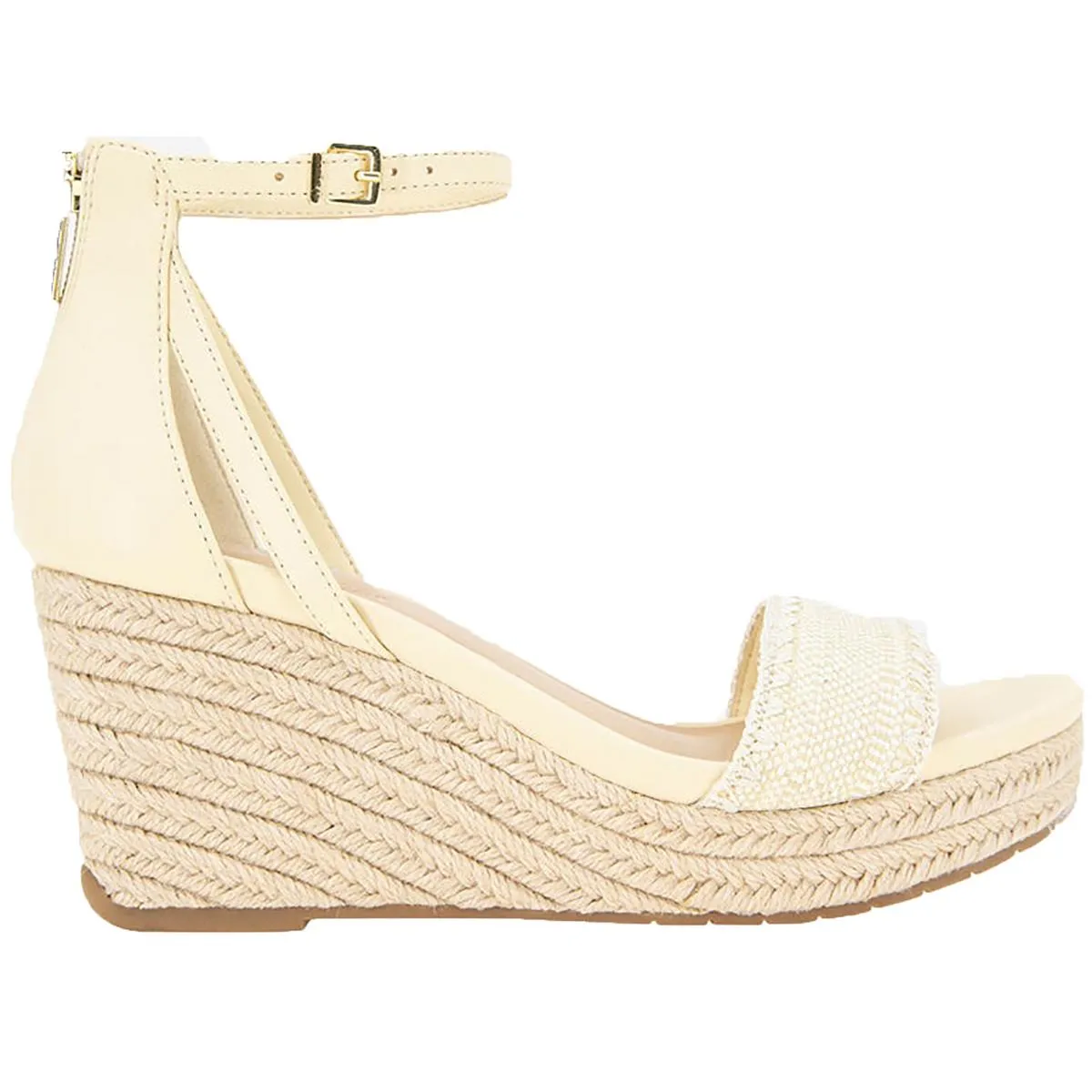 HNXDEC23 Womens Zipper Manmade Wedge Sandals