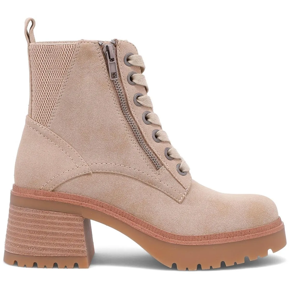 Idalia Womens Faux Leather Ankle Combat & Lace-Up Boots
