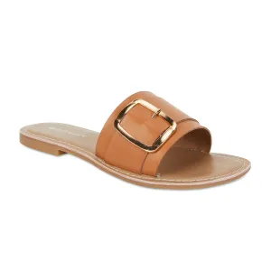 Inca Slide in Tan Smooth Smooth