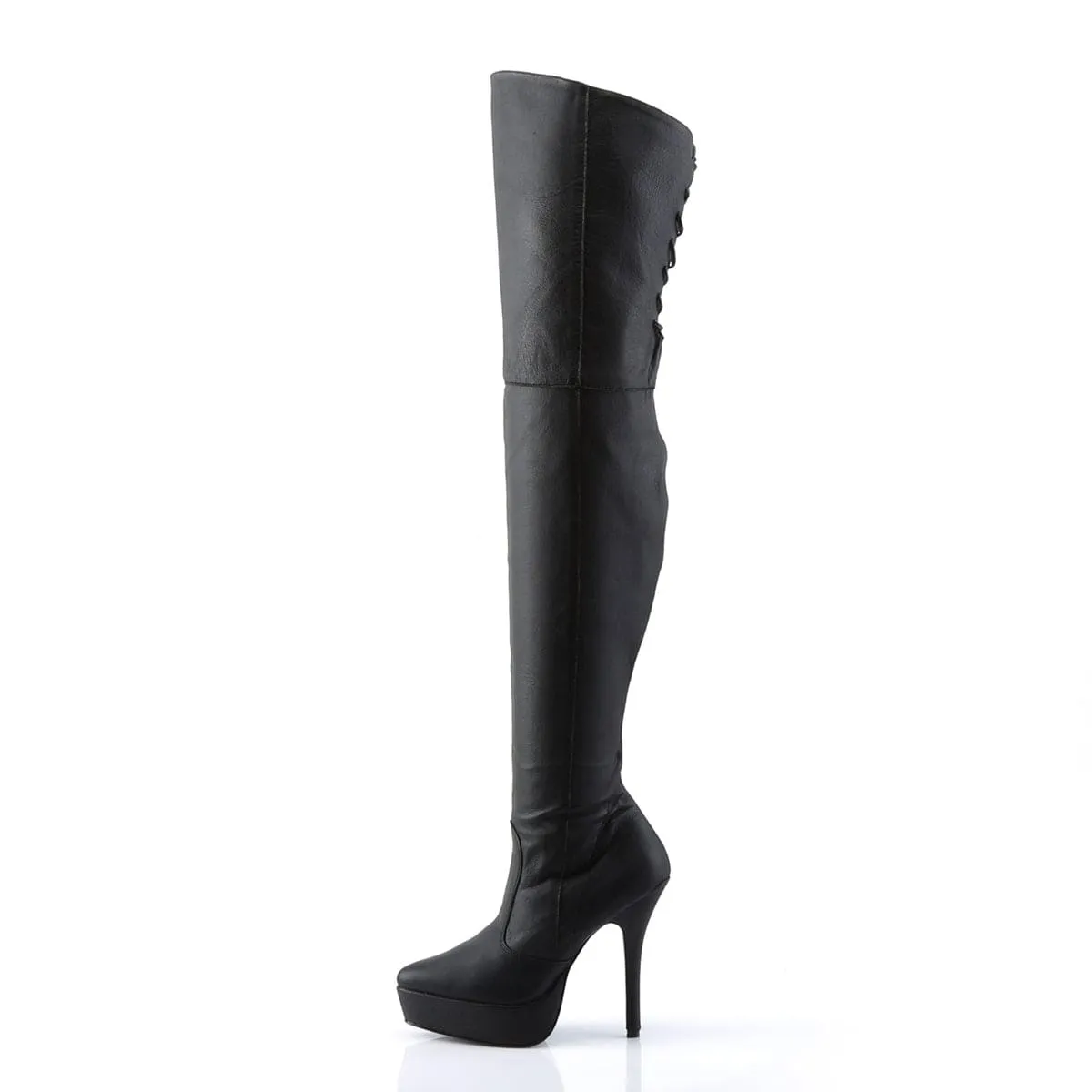 INDULGE-3011 Black Leather (P)