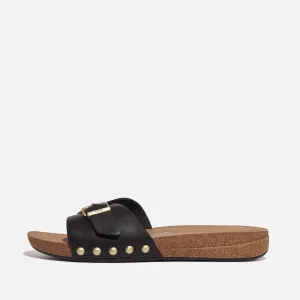 Iqushion Adjustable Black Leather Slide