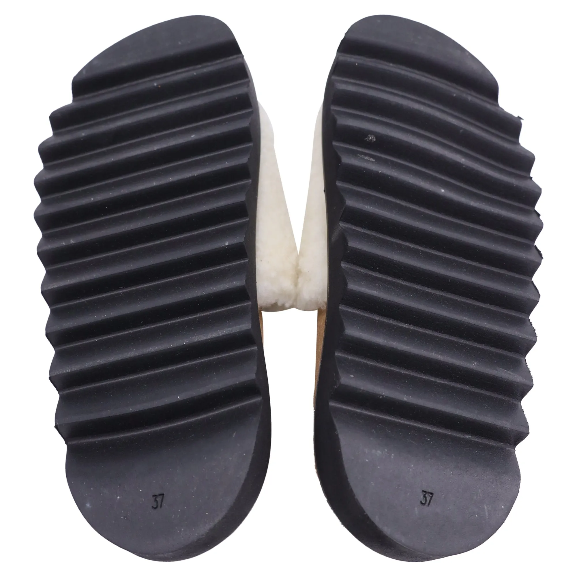 Iris & Ink Poppy Faux Shearling Slides In White Wool