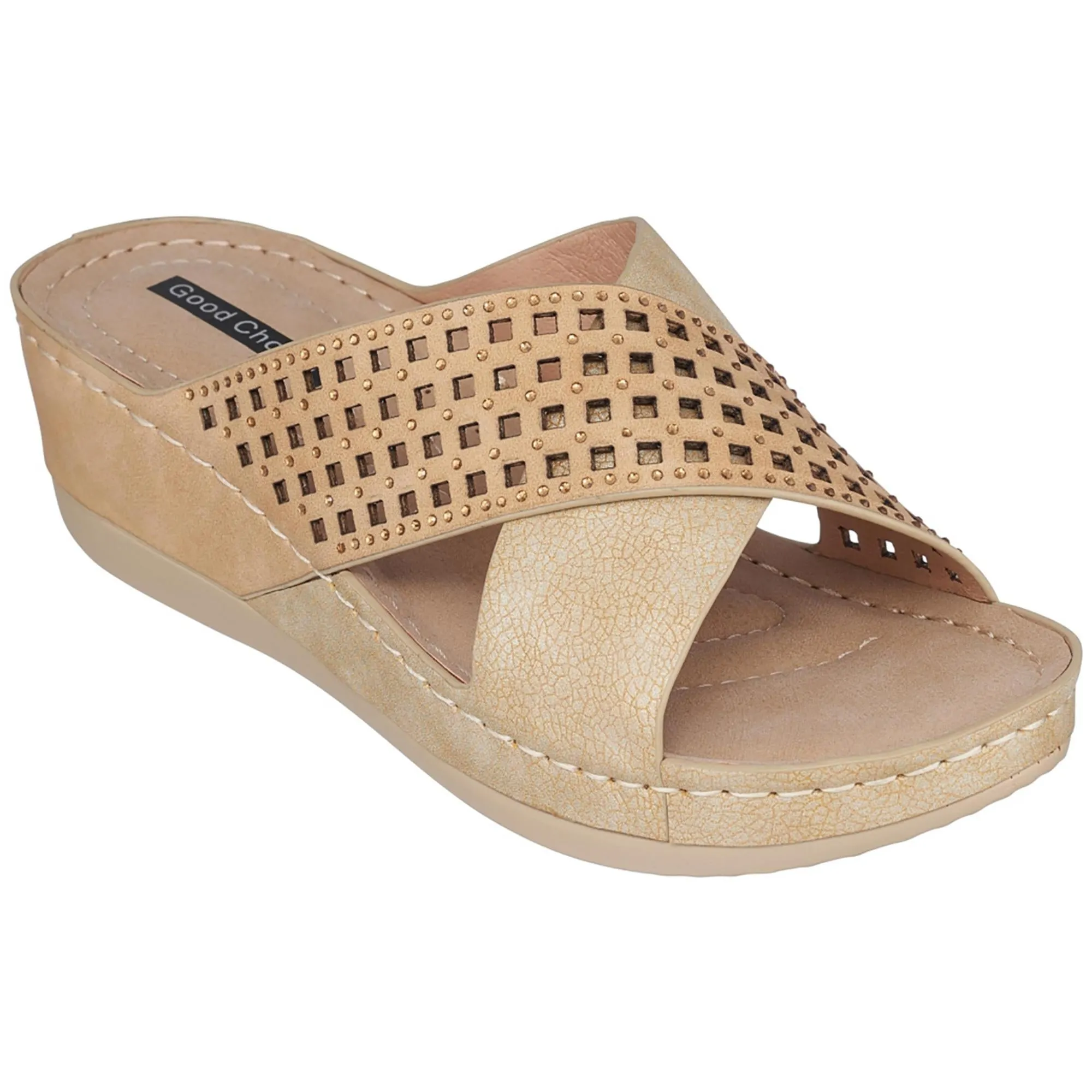 ISABELLA Womens Comfort Insole Manmade Wedge Sandals