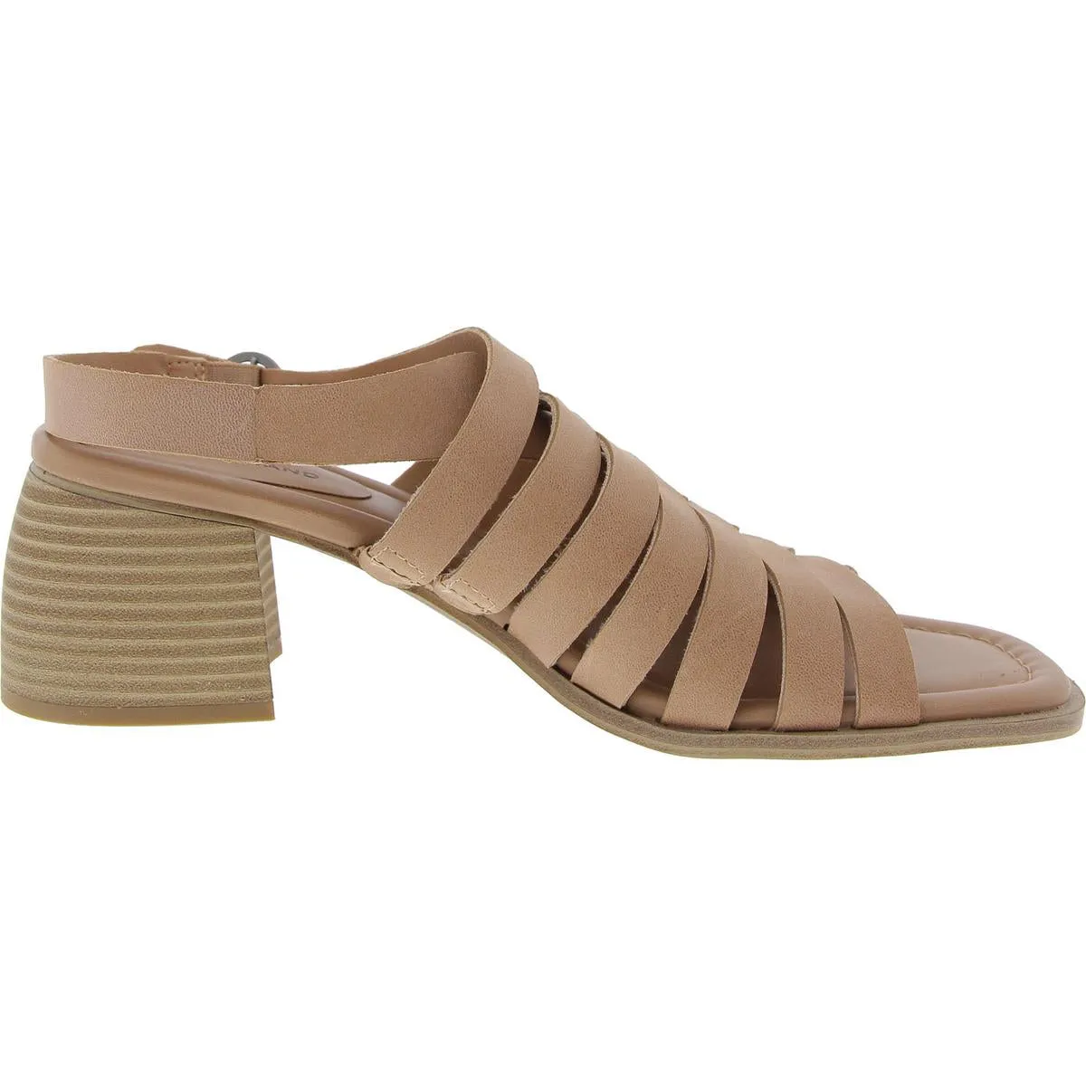 Jacina Womens Adjustable Leather Block Heel