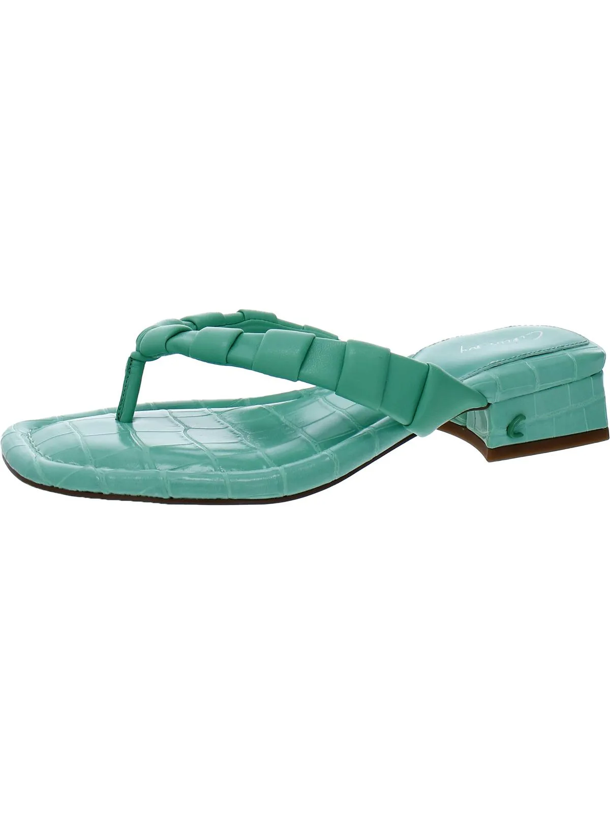 Jacinda Womens Square Toe Slip On Slide Sandals