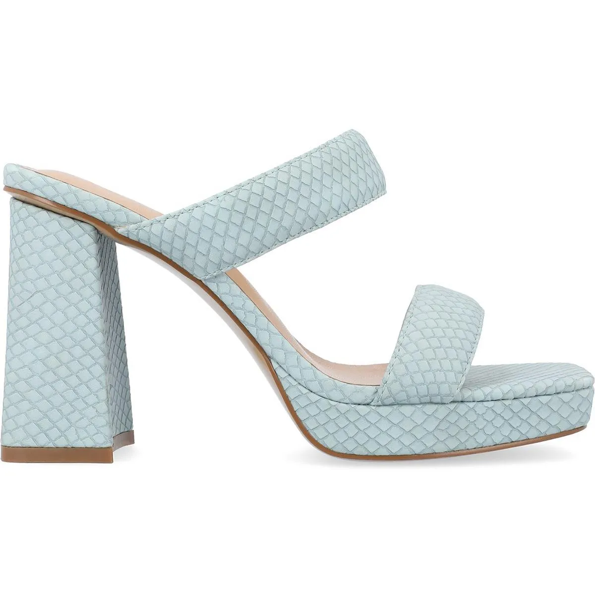 Jaell Womens Faux Leather Slip On Block Heel