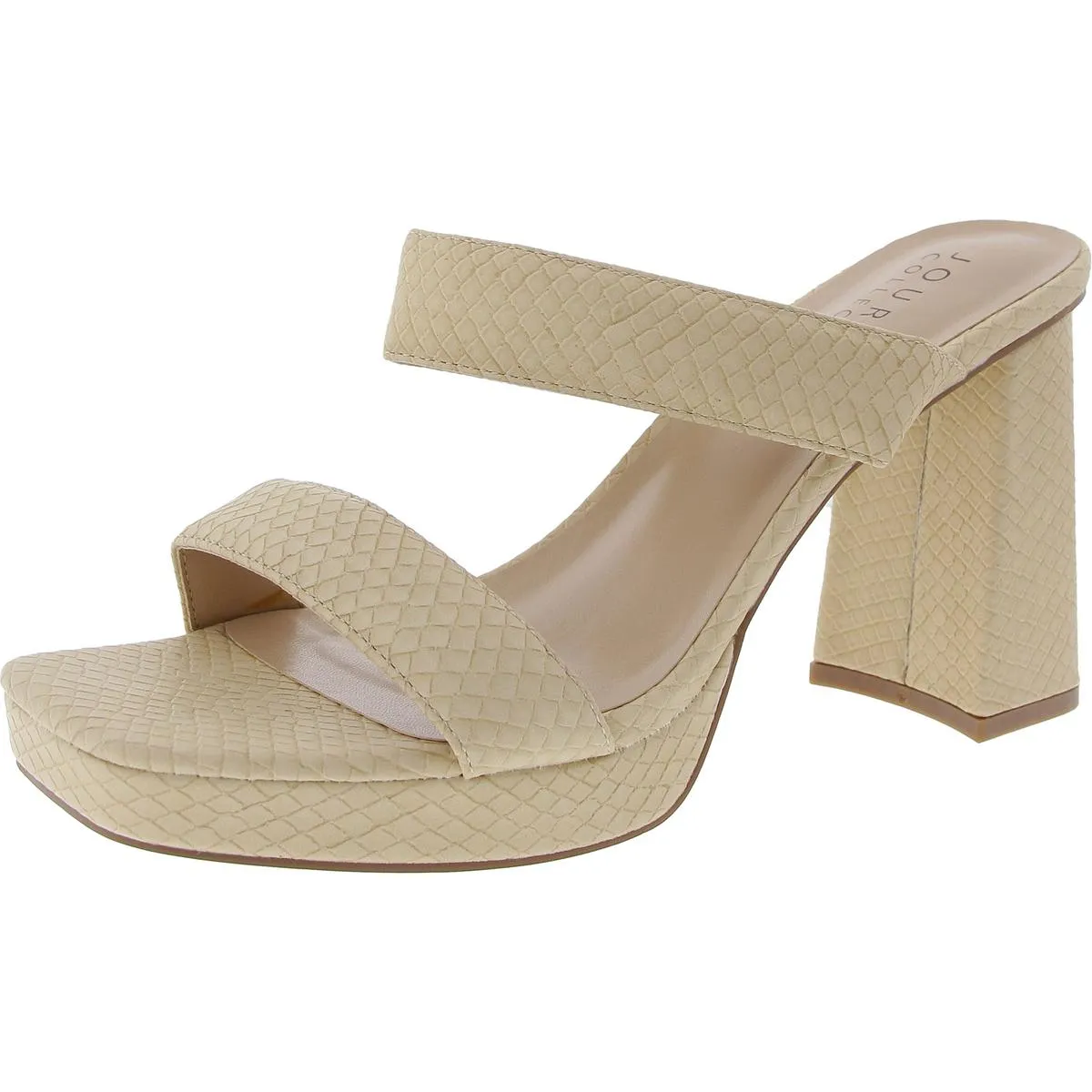 Jaell Womens Faux Leather Slip On Block Heel