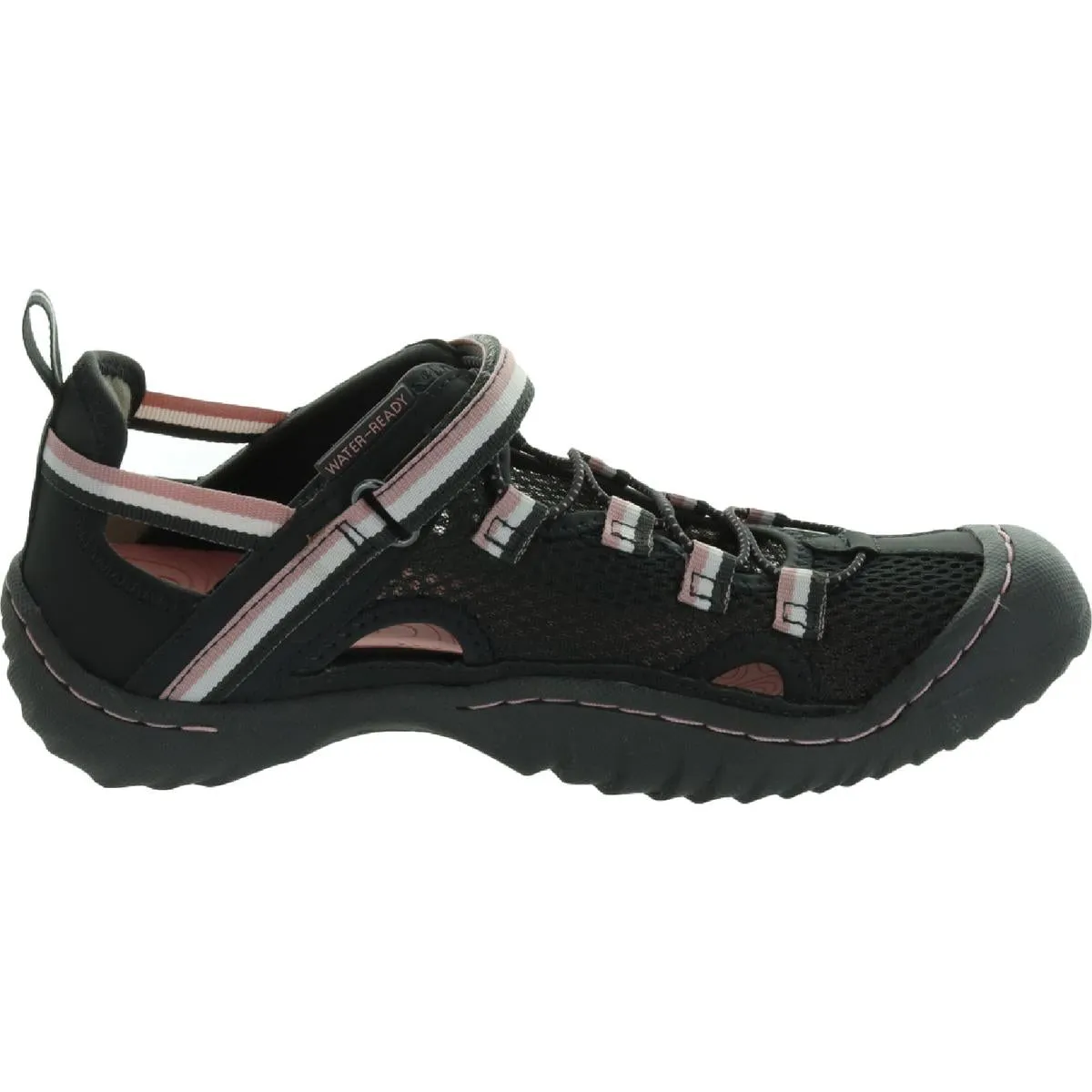 Jaguar Mesh Water Ready Womens Vegan Leather Laceless Sport Sandals