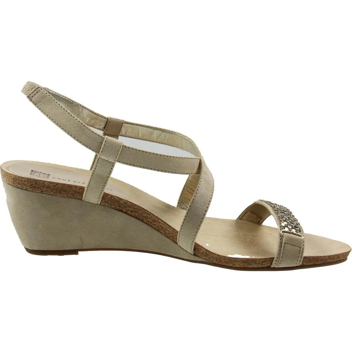 Jasia Womens Open Toe Strappy Wedge Sandals