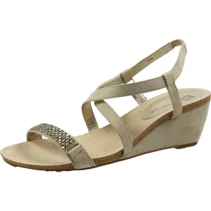 Jasia Womens Open Toe Strappy Wedge Sandals