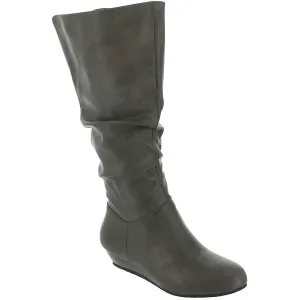 Jaya Womens Zipper Knee-High Boots
