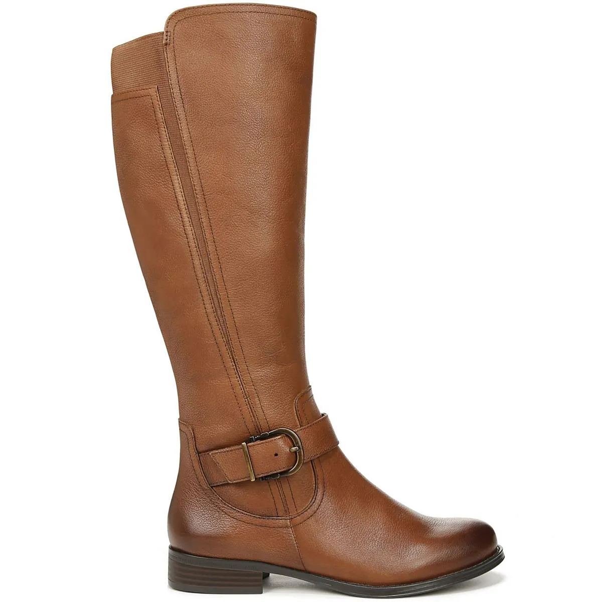 JAYA Womens Zipper Leather Knee-High Boots