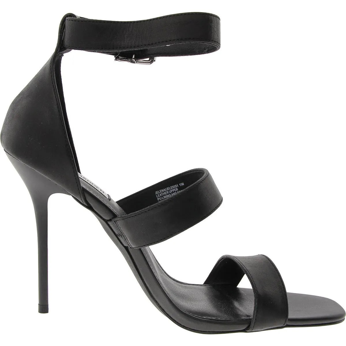 Jelena Womens Buckle Leather Ankle Strap