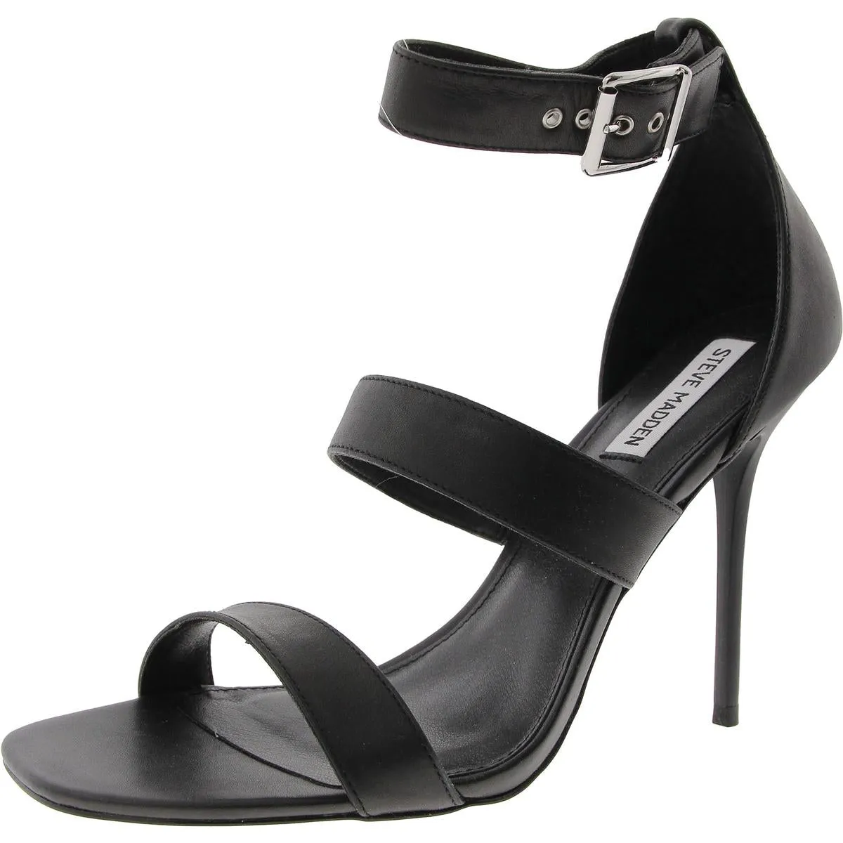 Jelena Womens Buckle Leather Ankle Strap