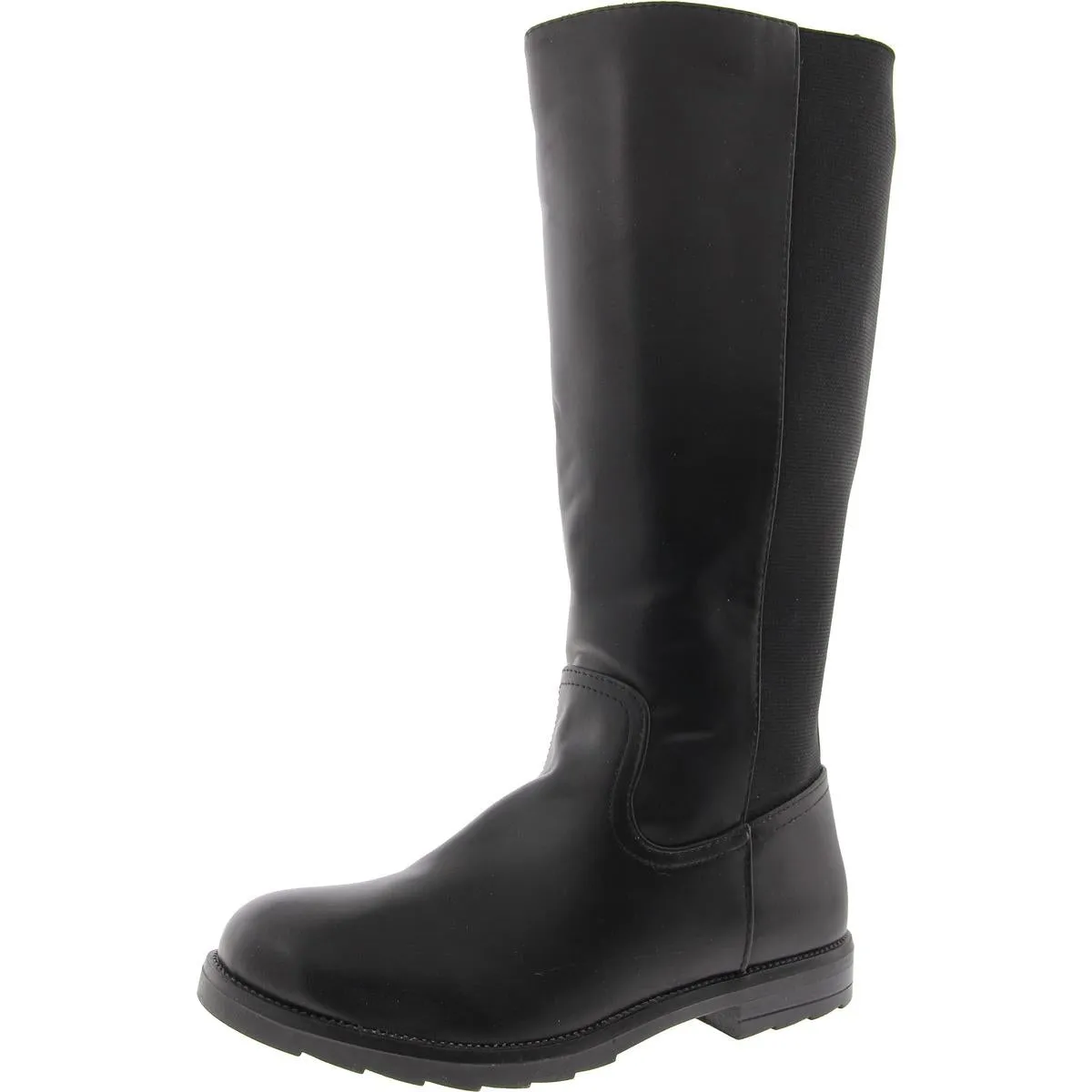 Jenni Womens Zipper Faux Leather Knee-High Boots