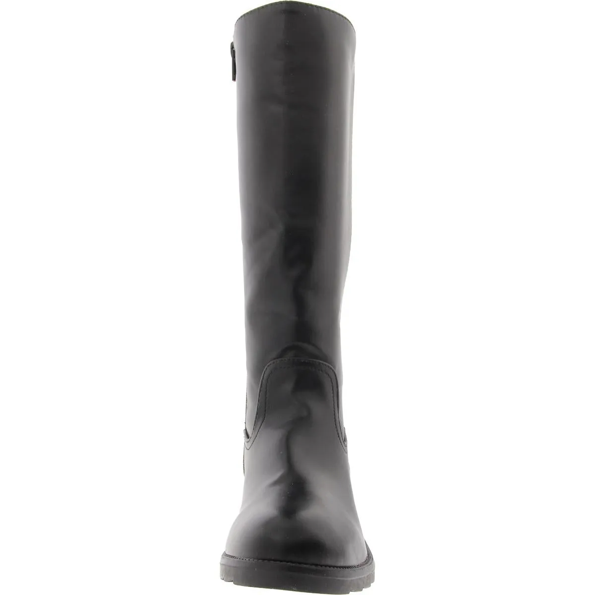 Jenni Womens Zipper Faux Leather Knee-High Boots