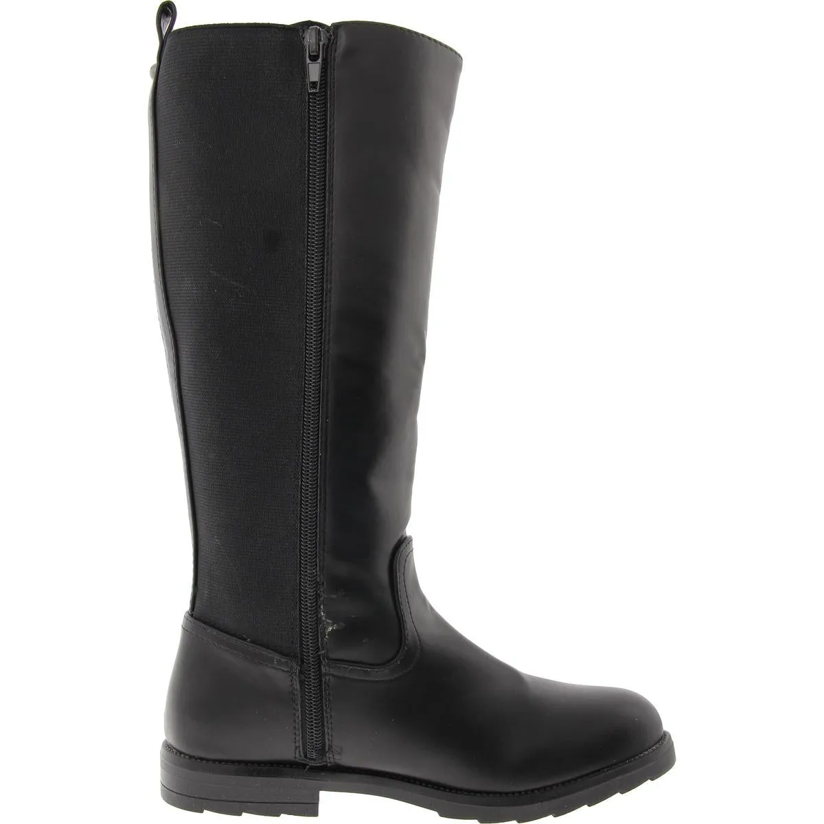 Jenni Womens Zipper Faux Leather Knee-High Boots