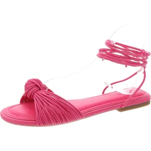 Jenniee Womens Strappy Faux Leather Strappy Sandals