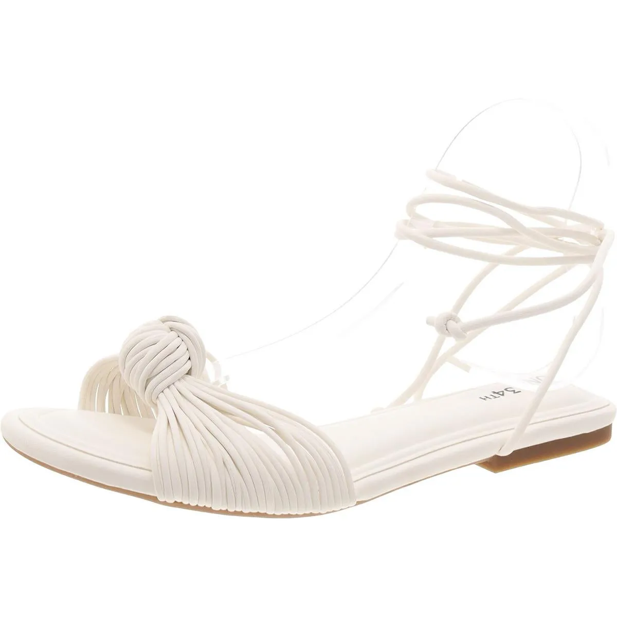 Jenniee Womens Strappy Faux Leather Strappy Sandals
