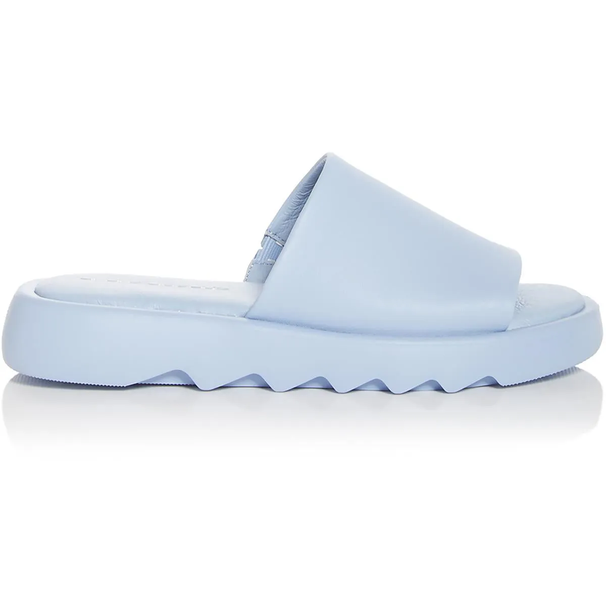 Jessa Womens Leather Metallic Slide Sandals