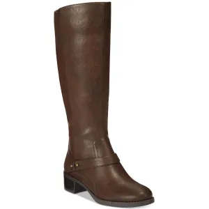 Jewel Plus Womens Wide Calf Slip-On Knee-High Boots