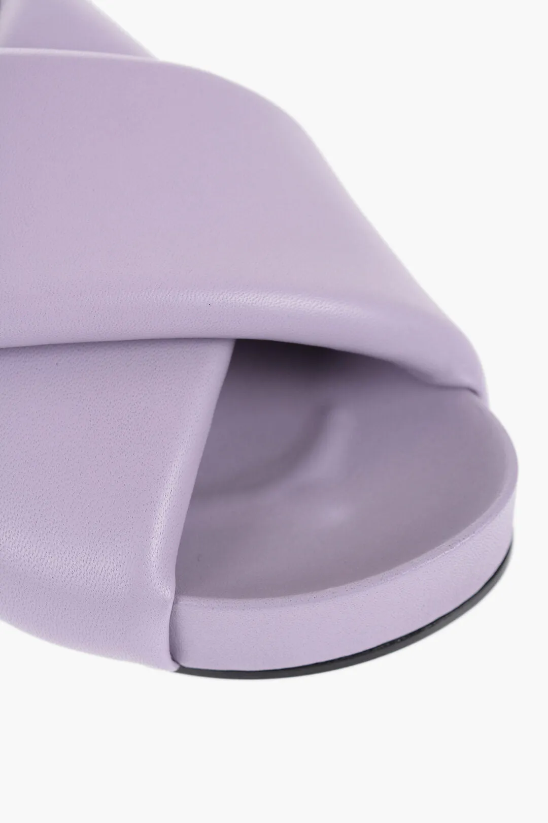 Jil Sander Criss Cross Designed Leather Sandals