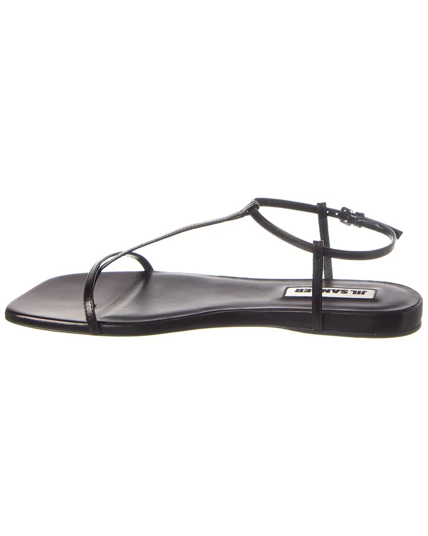 Jil Sander Logo Leather Sandal