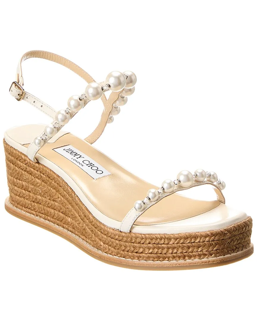 Jimmy Choo Amatuus 60 Leather Wedge Sandal