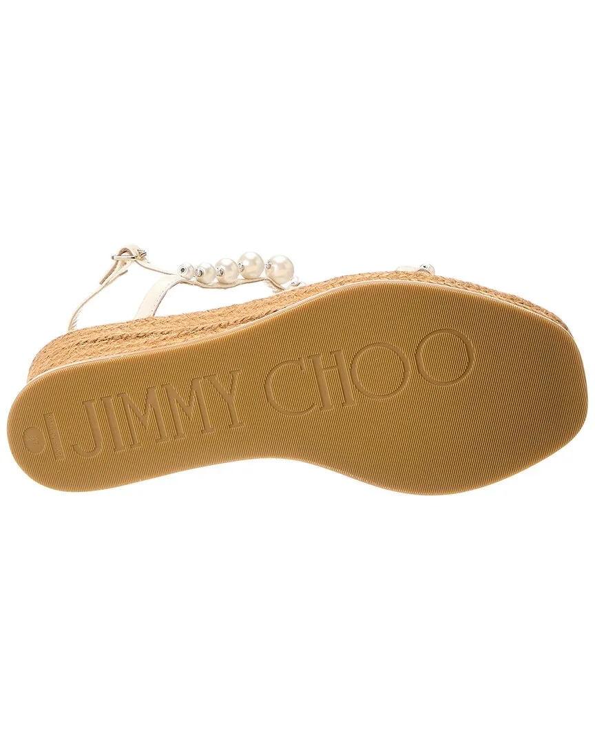 Jimmy Choo Amatuus 60 Leather Wedge Sandal