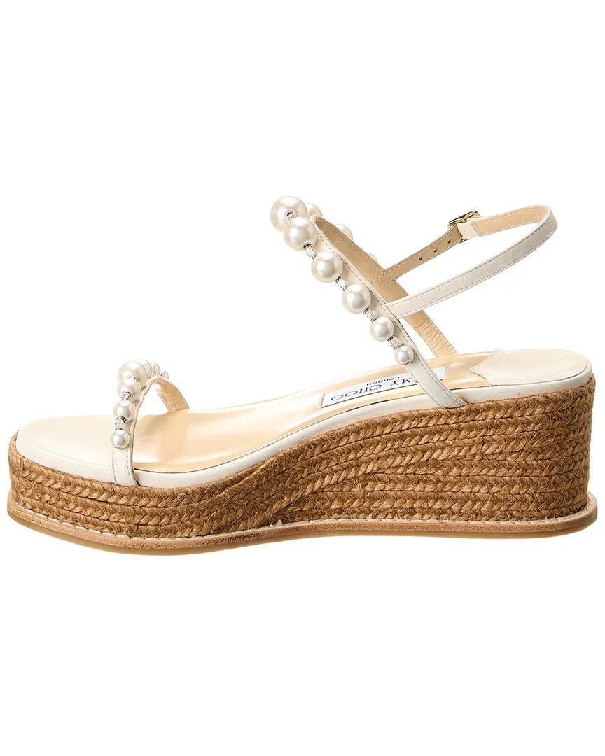 Jimmy Choo Amatuus 60 Leather Wedge Sandal