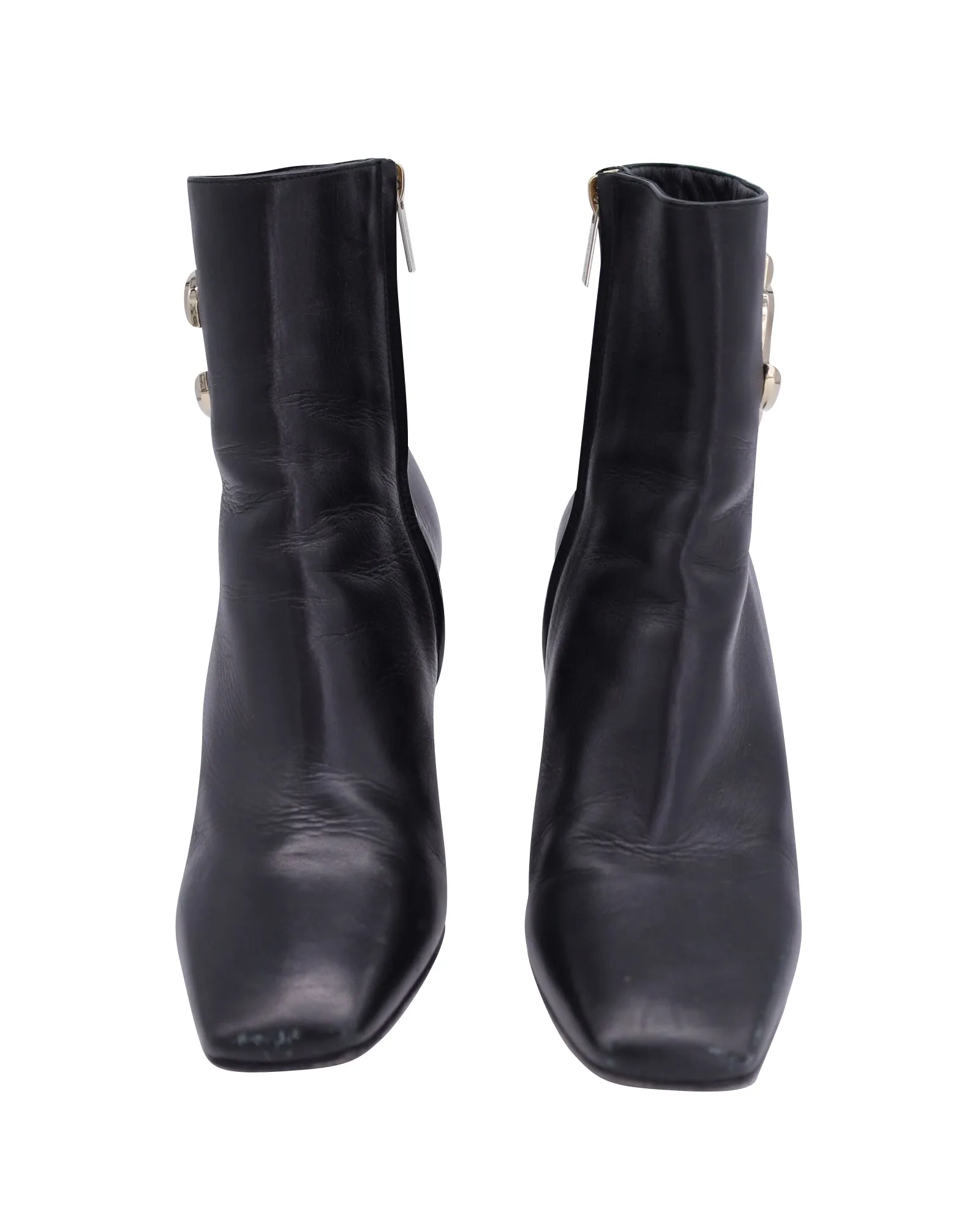 Jimmy Choo Minori Ankle Boots in Black Leather
