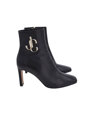 Jimmy Choo Minori Ankle Boots in Black Leather