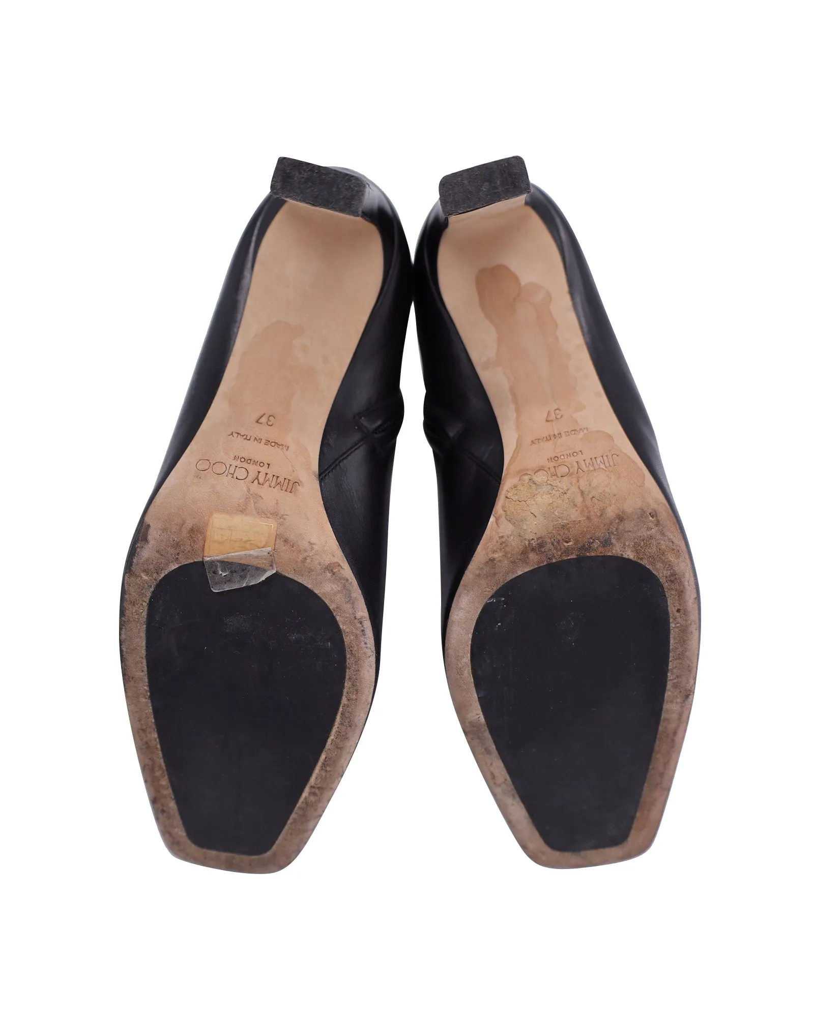 Jimmy Choo Minori Ankle Boots in Black Leather