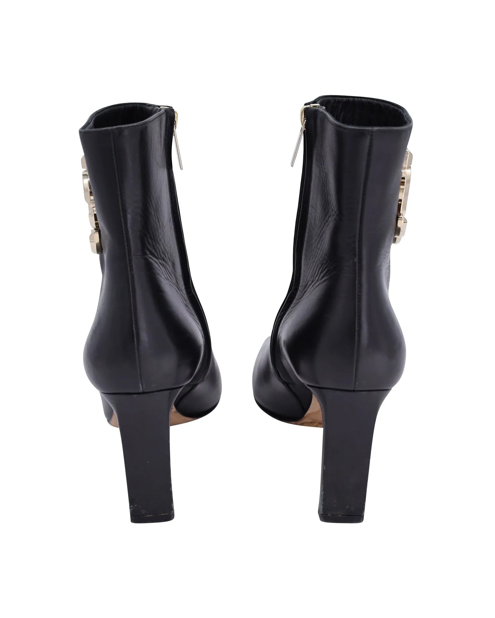 Jimmy Choo Minori Ankle Boots in Black Leather