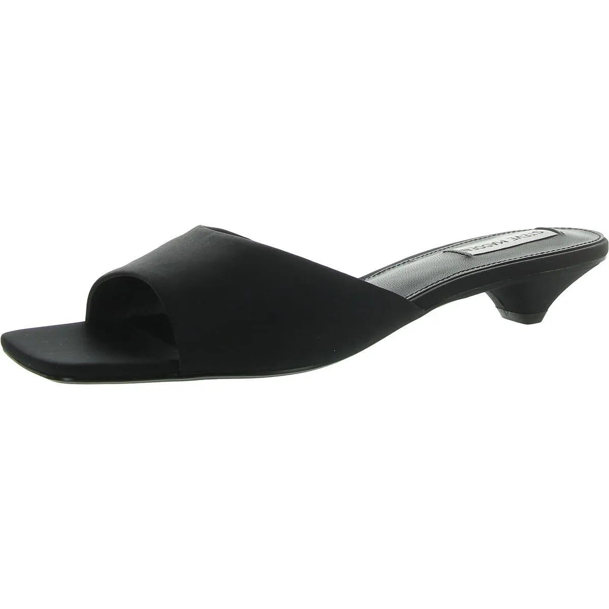 Joanie Womens Satin Kitten Mule Sandals