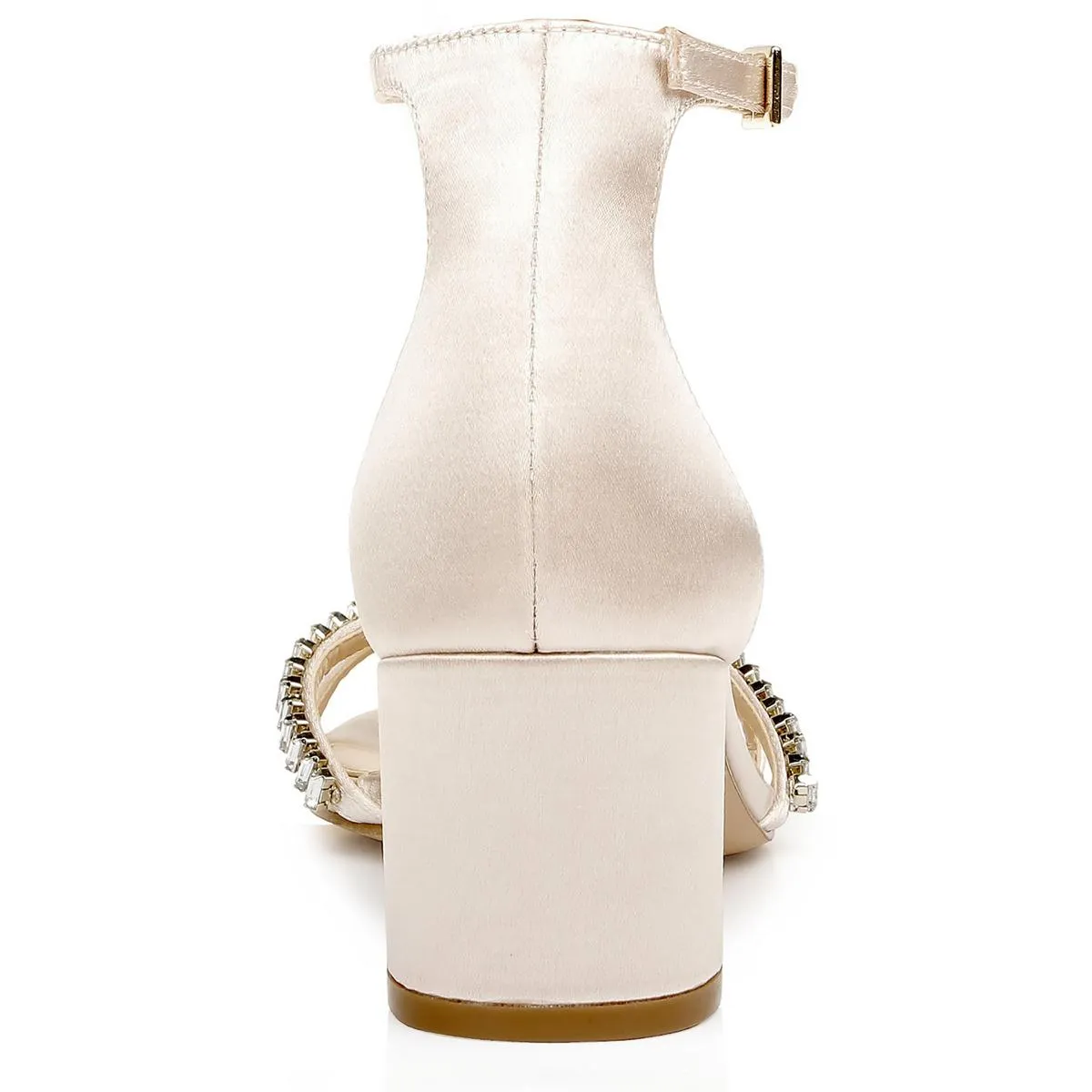 Joanne Womens Satin Embellished Ankle Strap