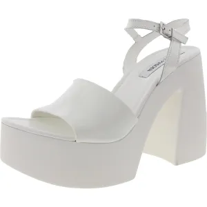 Jordana Womens Buckle Patent Leather Platform Sandals