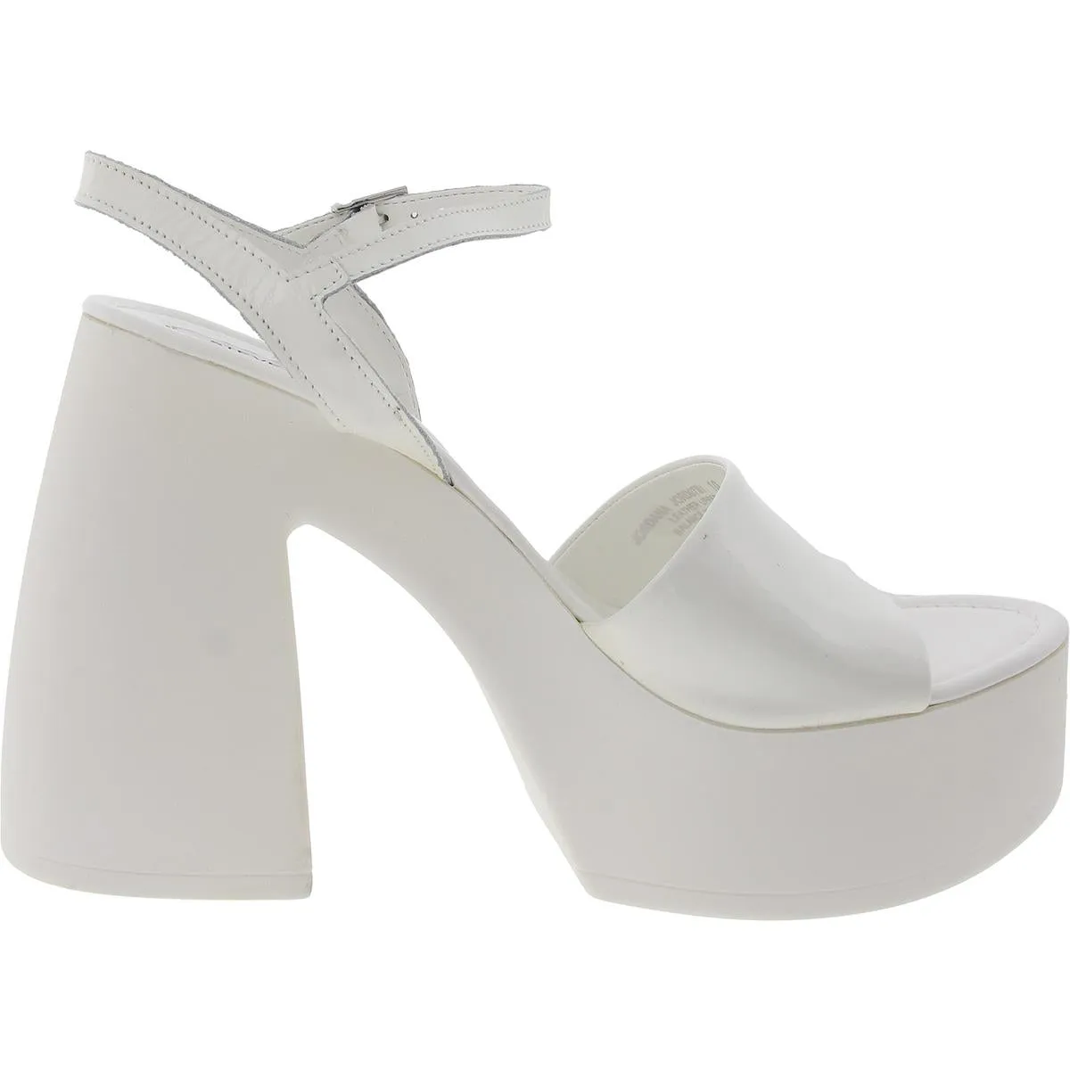 Jordana Womens Buckle Patent Leather Platform Sandals