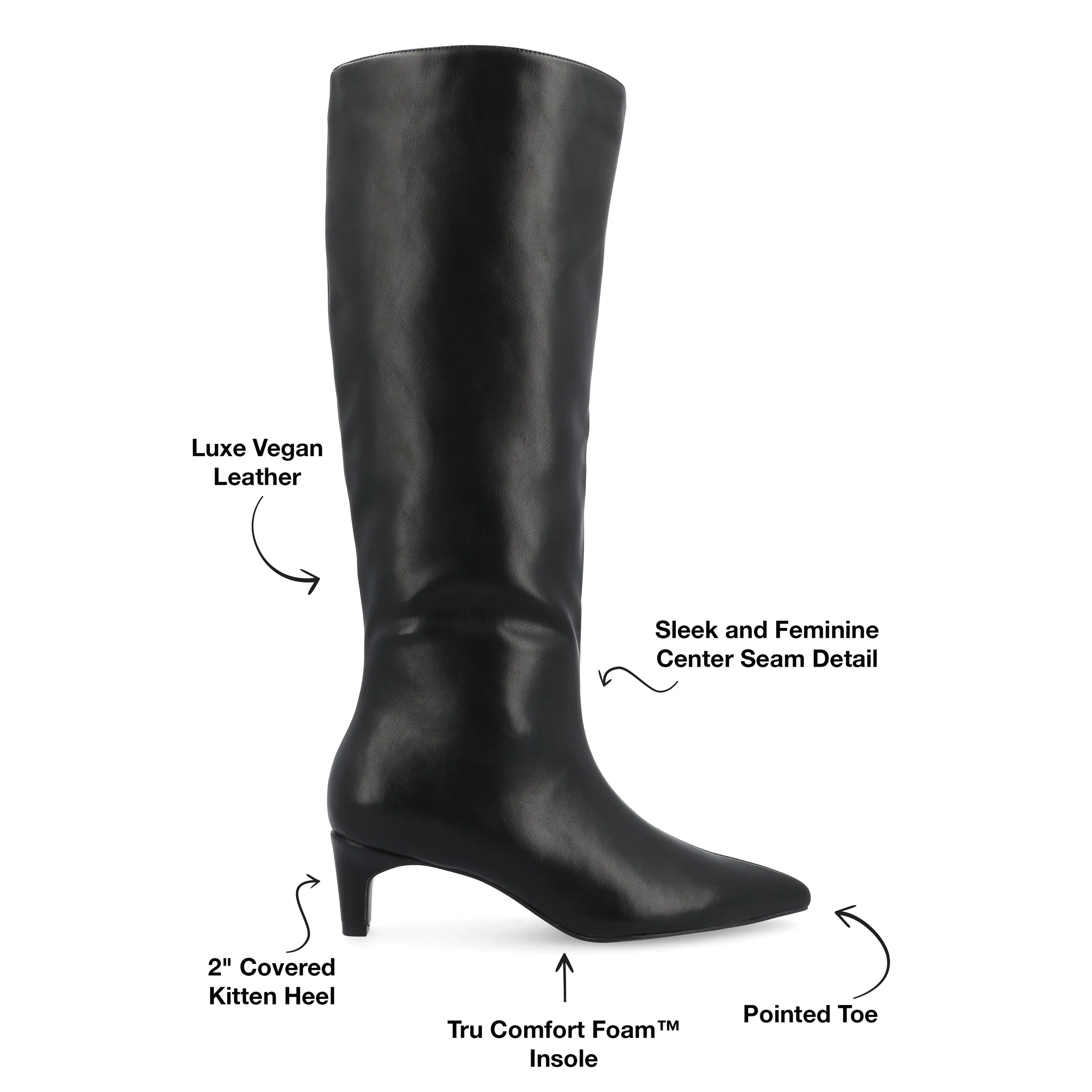 Journee Collection Women's Tru Comfort Foam Tullip Wide Width Extra Wide Calf Boots