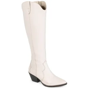 Journee Signature Wide Calf Women's Genuine Leather Tru Comfort Foam Pryse Boot